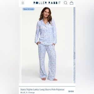 Roller Rabbit & Love Shack Fancy collaboration - Starry Nights Blue Pajama Set